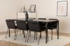 Imagine Masa de dining Pelle - Negru / negru Black+ Scaun Tvist - Negru / Negru PU_6