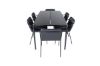 Imagine Masa de dining Pelle - Negru / negru Black+ Scaun Tvist - Negru / Negru PU_6