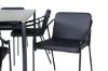 Imagine Masa de dining Pelle - Negru / negru Black+ Scaun Tvist - Negru / Negru PU_6