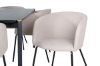 Imagine Pelle Dining Table - Black / black Black+Berit Chair - Black / Beige Fabric (Polyester linen )_6