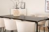 Imagine Masa de dining Pelle - Negru / negru Black+Berit Scaun - Negru / Bej Catifea_6