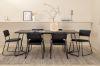 Imagine Masa Petra de Dining - Negru / Furnir Negru + Scaun Kenth - Negru / Faux Piele_6