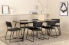 Imagine Masa Petra de Dining - Negru / Furnir Negru + Scaun Kenth - Negru / Faux Piele_6