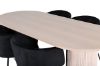 Imagine Bianca Oval Dining Table - White Wash / Black Veneer+Berit Chair - Black / Black Velvet_4