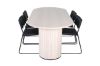 Imagine Vă rugăm să traduceți complet Bianca Oval Dining Table - White Wash / Black Veneer+Kenth Chair - Black / Black PU_4