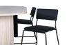 Imagine Vă rugăm să traduceți complet Bianca Oval Dining Table - White Wash / Black Veneer+Kenth Chair - Black / Black PU_4