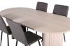 Imagine Bianca Oval Dining Table - White Wash / Black Veneer+Windu Lyx Chair - Black / Grey Micro Fibre_4