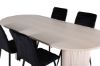 Imagine Bianca Oval Dining Table - White Wash / Black Veneer+Windu Lyx Chair - Black / Black Velvet_4