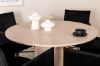 Imagine Masa de dining rotunda Bianca - White Wash / Furnir Negru+ Scaun Petra - Negru / Catifea Neagra_4