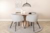 Imagine Bianca Round Dining Table - White Wash / Black Veneer+Berit Chair - Black / Light Grey Velvet_4