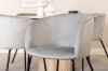 Imagine Bianca Round Dining Table - White Wash / Black Veneer+Berit Chair - Black / Light Grey Velvet_4