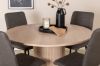 Imagine Vă rugăm să traduceți complet Bianca Round Dining Table - White Wash / Black Veneer + Windu Lyx Chair - Black / Grey Micro Fibre_4