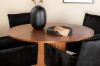 Imagine Bianca Round Dining Table - Walnut / Black Veneer+Petra Chair - Black / Black Velvet_4