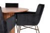 Imagine Bianca Round Dining Table - Walnut / Black Veneer+Petra Chair - Distressed Copper / Black Velvet_4