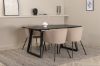 Imagine Inca Extentiontable - Black top / black Legs +Berit Chair - Black / Beige Fabric (Polyester linen ) _4