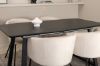 Imagine Inca Extentiontable - Black top / black Legs +Berit Chair - Black / Beige Velvet _4