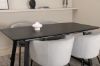 Imagine Inca Extentiontable - Black top / black Legs +Berit Chair - Black / Light Grey Velvet _4