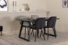 Imagine Inca Extentiontable - Black top / black Legs +Emma Chair - Black /Light Grey _4