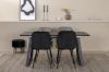 Imagine Inca Extentiontable - Black top / black Legs +Emma Chair - Black /Light Grey _4