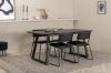 Imagine Inca Extentiontable - Black top / black Legs +Kenth Chair - Black / Black PU _4