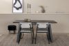 Imagine Inca Extentiontable - Black top / black Legs +Kenth Chair - Black / Light Grey Velvet _4