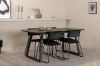 Imagine Inca Extentiontable - Black top / black Legs +Kenth Chair - Black / Black Velvet _4