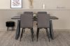 Imagine Inca Extentiontable - Black top / black Legs +Windu Lyx Chair - Black / Grey Micro Fibre _4