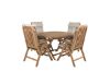 Imagine Masa de dining rotunda Kenya ø120cm - Teak + 4 scaune pliabile cu 5 poziții - Teak