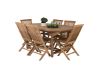 Imagine Masa de dining ovala Kenya 180/240*120*H75 - Teak + Scaun pliant Kenya fara brate - Teak_6