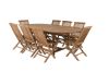 Imagine Masa de dining ovala Kenya 180/240*120*H75 - Teak + Scaun pliant Kenya fara brate - Teak_8