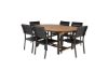 Imagine Masa de dining ovala Kenya 180/240*120*H75 - Teak + Scaun Levels (stivuibil) - Aluminiu Negru / Aintwood Negru_6