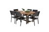 Imagine Masa de dining ovala Kenya 180/240*120*H75 - Teak + Scaun Levels (stivuibil) - Aluminiu Negru / Aintwood Negru_6