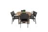 Imagine Masa de dining ovala Kenya 180/240*120*H75 - Teak + Scaun Levels (stivuibil) - Aluminiu Negru / Aintwood Negru_6