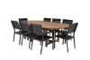 Imagine Masa de dining ovala Kenya 180/240*120*H75 - Teak - Inlocuieste 9525-444 + Scaun Levels (stivuibil) - Aluminiu negru / Aintwood negru _8