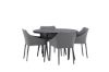 Imagine Masa de Dining Rotunda - Negru / Negru - Aluminiu / Aintwood - 120ø _1+ Scaun de Dining Spoga - Negru / Gri - - _4