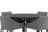 Imagine Masa de Dining Rotunda - Negru / Negru - Aluminiu / Aintwood - 120ø _1+ Scaun de Dining Spoga - Negru / Gri - - _4