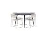 Imagine Masa de dining rotunda Break - Neagra / Neagra - Alu / Aintwood - 120ø _1+ Scaun de dining Lina - Bej _4