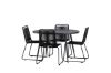 Imagine Masa de dining Break - Rotunda - Negru / Negru - Alu / Aintwood - 120ø _1+ scaun stivuitor Lindos - Alu negru / Cablu negru _4