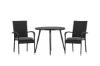 Imagine Masa de dining rotunda neagra Break / Negru - Aluminiu / Aintwood - 90° _1+ Scaun Anna - Negru _2