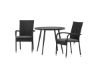 Imagine Masa de dining rotunda neagra Break / Negru - Aluminiu / Aintwood - 90° _1+ Scaun Anna - Negru _2