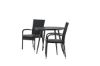 Imagine Masa de dining rotunda neagra Break / Negru - Aluminiu / Aintwood - 90° _1+ Scaun Anna - Negru _2