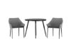 Imagine Masa de Dining Rounda- Neagra / Neagra - Alu / Aintwood - 90ø _1+ Scaun de Dining Spoga- Negru / Gri - - _2