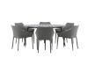 Imagine Masa de dining rotunda Break - negru / negru - Alu / Aintwood - 150ø _1+ și scaun de dining Spoga - negru / gri - - _6