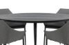 Imagine Masa de dining rotunda Break - negru / negru - Alu / Aintwood - 150ø _1+ și scaun de dining Spoga - negru / gri - - _6