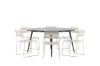 Imagine Masa de dining rotunda neagra/ negru - Alu/ Aintwood - 150ø _1+ Scaun de dining Lina - Bej _6