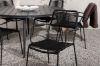 Imagine Masa de dining Break - Rotunda - Negru/Negru - Aluminiu/Aintwood - 150ø_1+ Scaun Lindos Armchair - Negru Alu/Negru Cord - 6