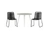 Imagine Masa de dining rotunda Break - Alb / Gri - Alu / Aintwood - 90ø _1+ Scaun empilabil Lindos - Aluminiu Negru / Sfoara Neagra _2