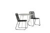 Imagine Masa de dining rotunda Break - Alb / Gri - Alu / Aintwood - 90ø _1+ Scaun empilabil Lindos - Aluminiu Negru / Sfoara Neagra _2