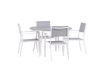 Imagine Break - Dining Table Round- White / Grey - Alu / Aintwood - 120ø _1+ Copacabana Stacking Chair - White/Grey _4