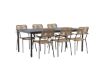 Imagine Modena - Dining Table- Black - Aluminium - 200*100cm +Lindos - Armchair - Black Alu / Latte Rope _6